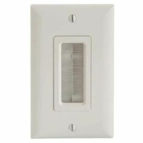 Sanus In-Wall Cable Management Brush Wall Plate - White SA-IWCM1-W1