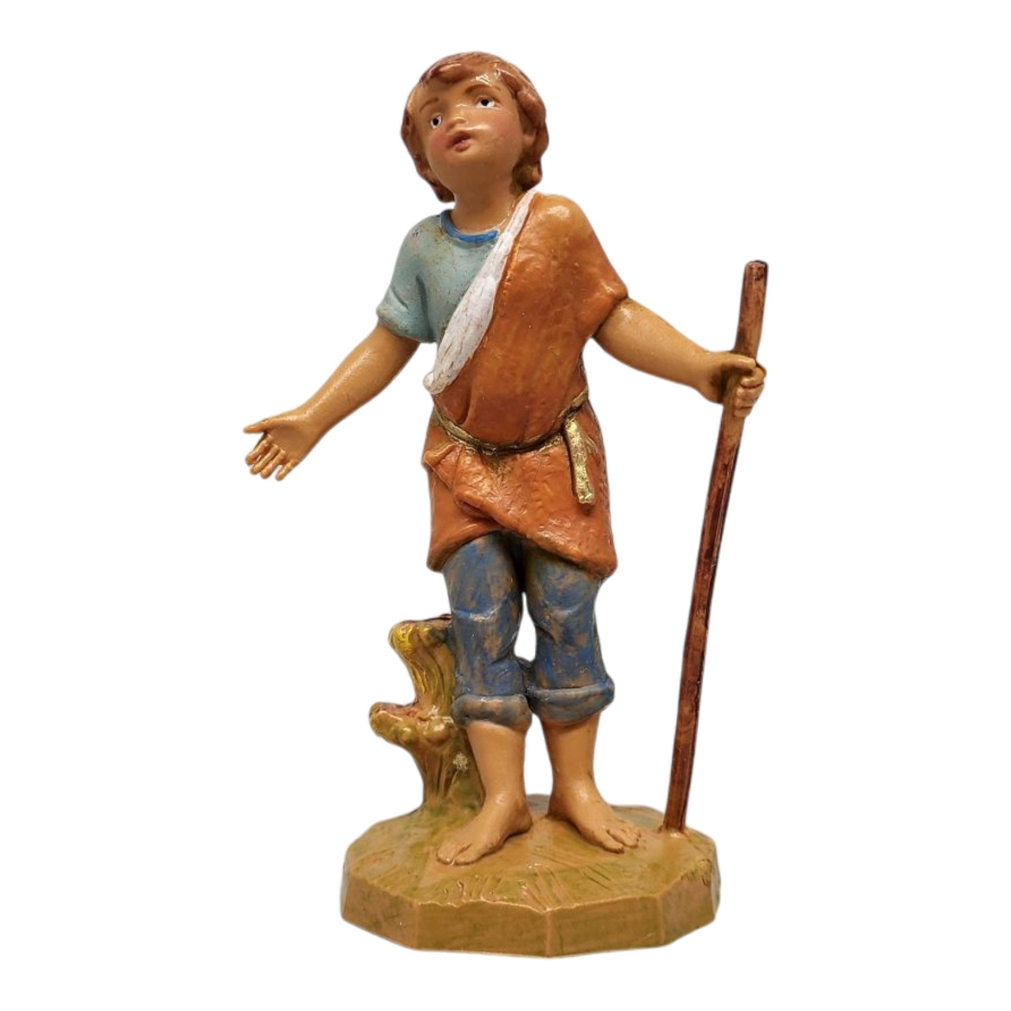 Savio - Boy Shepherd - 5 Inch Scale Nativity Figurine
