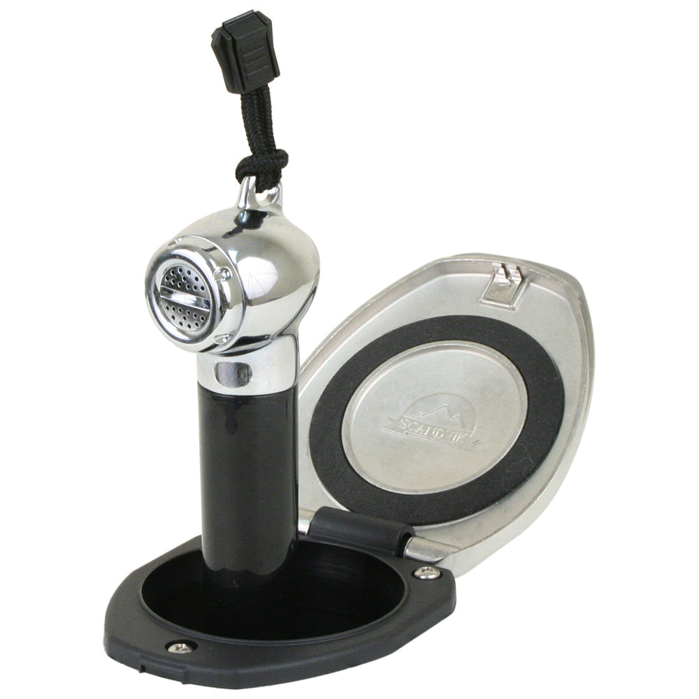 Scandvik Black & SS Recessed Transom Shower Handle/Hose - Vertical/Horizontal Mount -