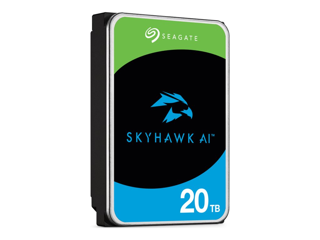 Seagate SkyHawk AI ST20000VE003 - Hard drive - 20 TB - internal - 3.5 - SATA 6Gb/s - buffer: 512 MB - with 3 years