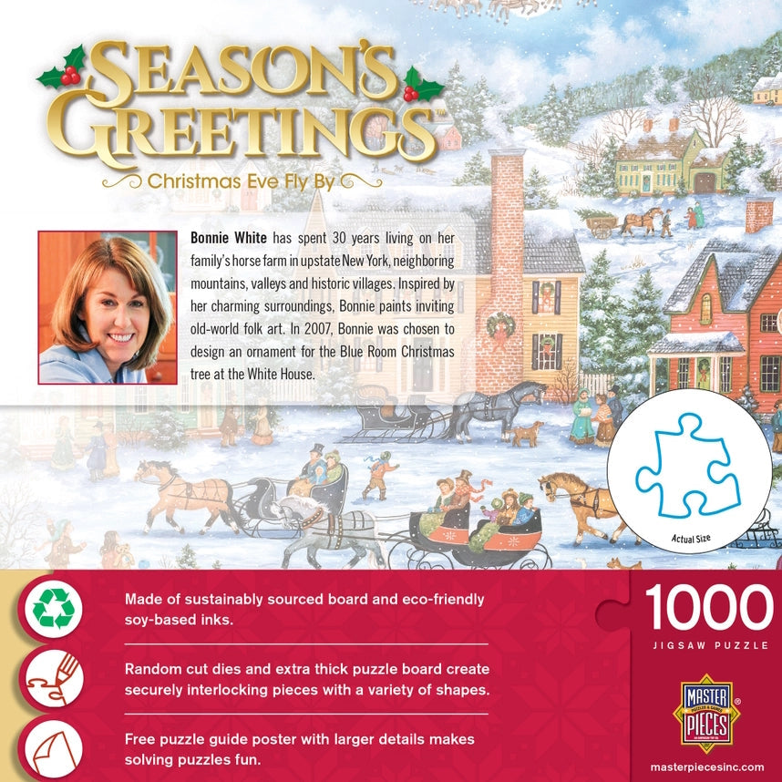 Season's Greetings - Christmas Eve Fly By 1000 Piece Puzzle