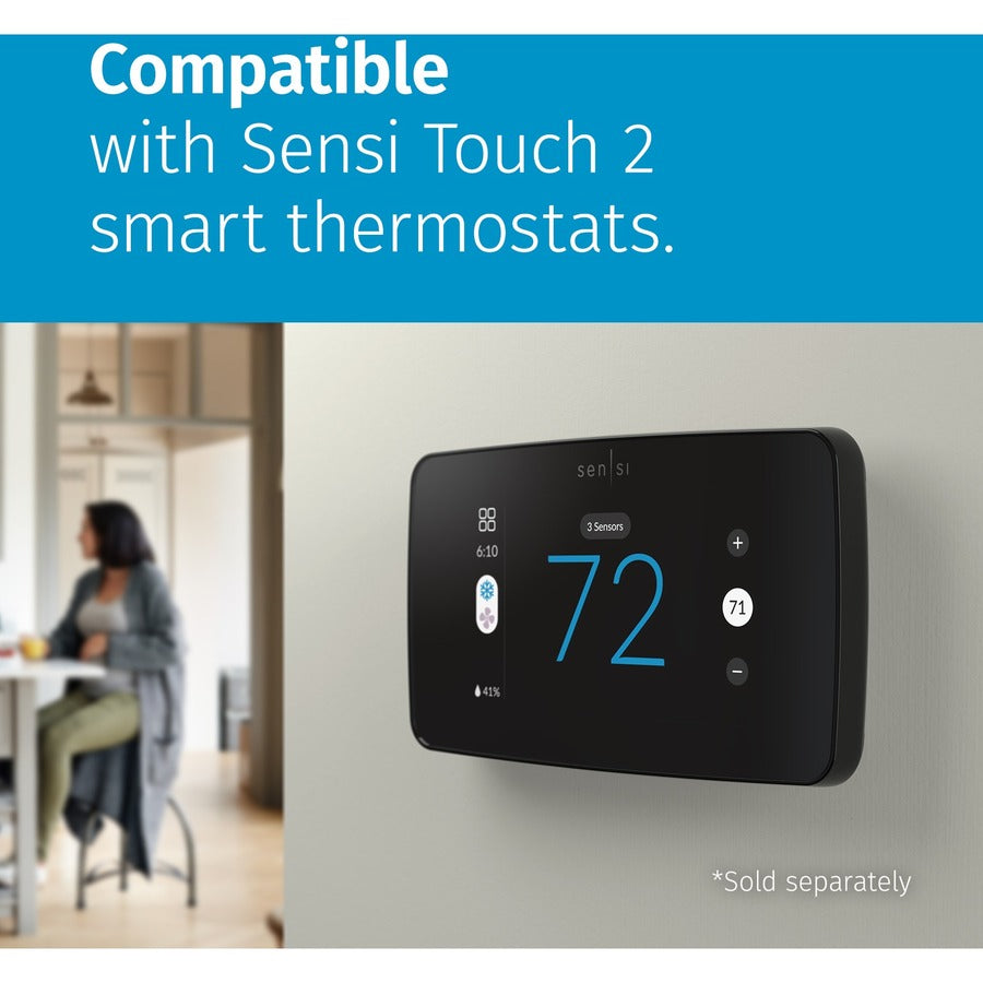 Sensi Touch 2 Smart Programmable Wi-Fi Thermostat, Utility Version, C-Wire Required