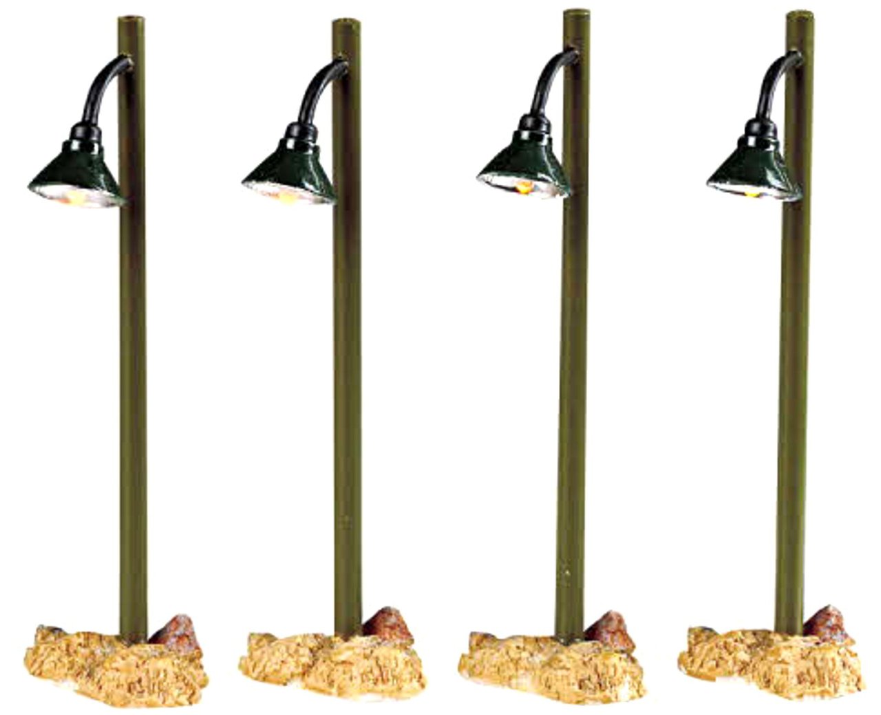 Set Of 4 Rustic Street Lights