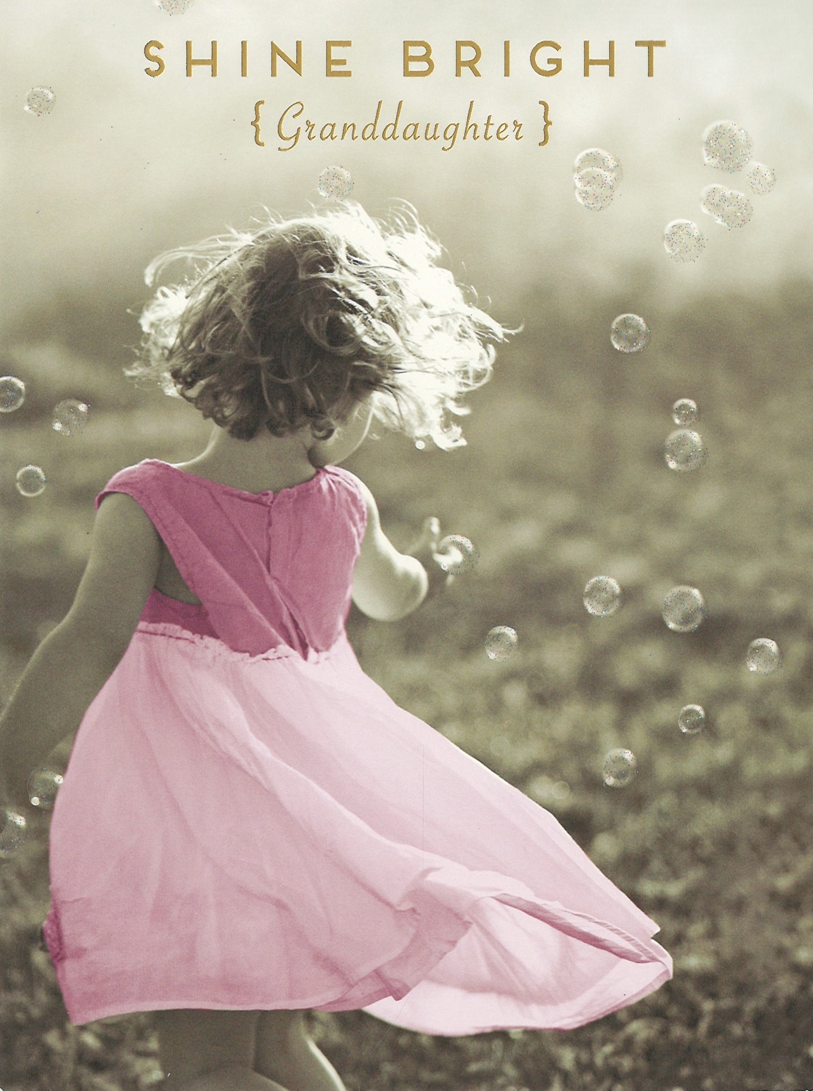 Shine Bright Granddaughter and Bubbles Birthday Card Birthday Card