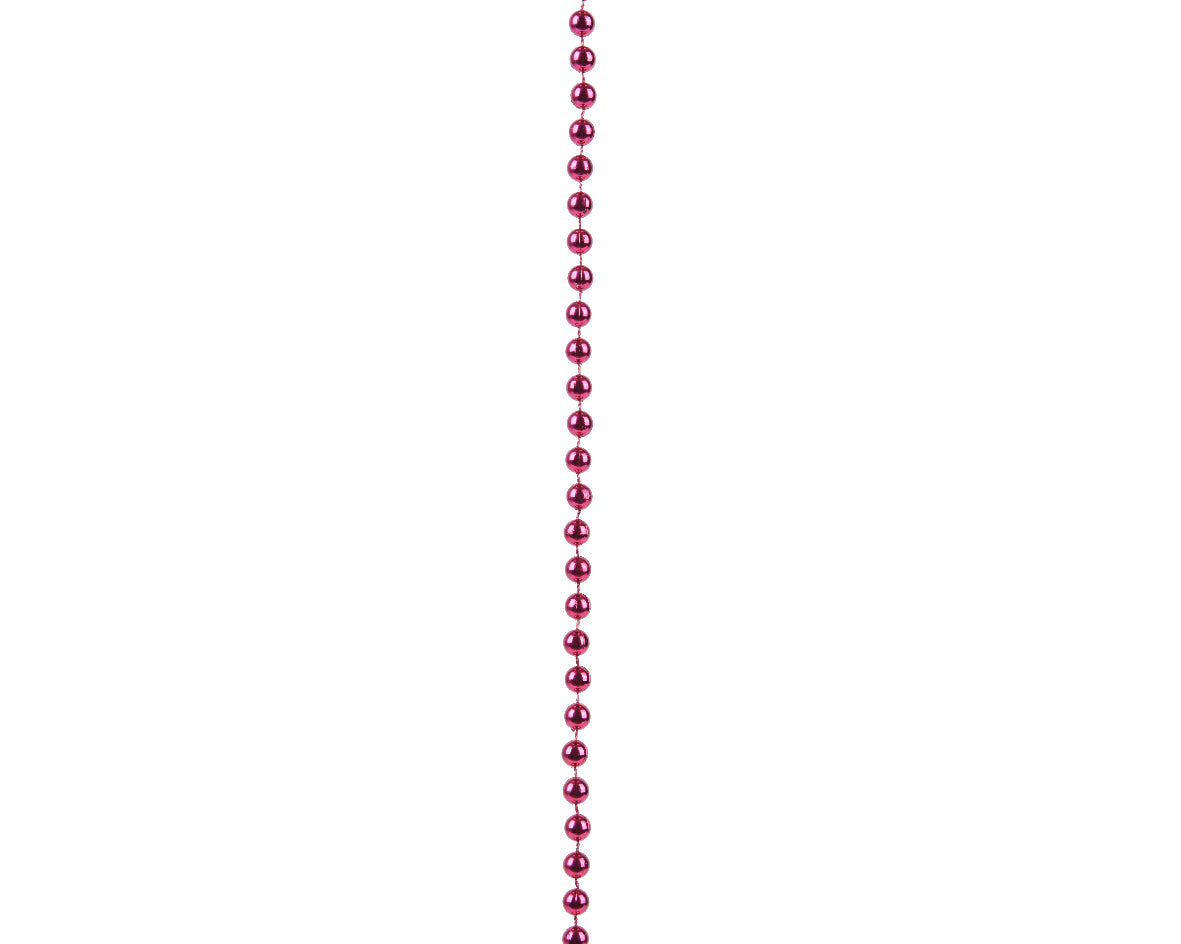 Shiny Bead Garland - Festive Pink - 32.8 Feet Long