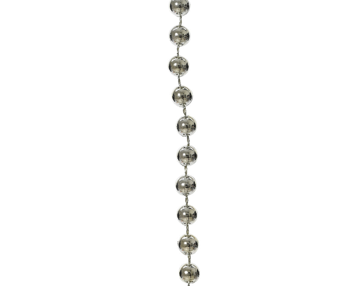 Shiny Bead Garland - Silver - 32.8 Feet Long