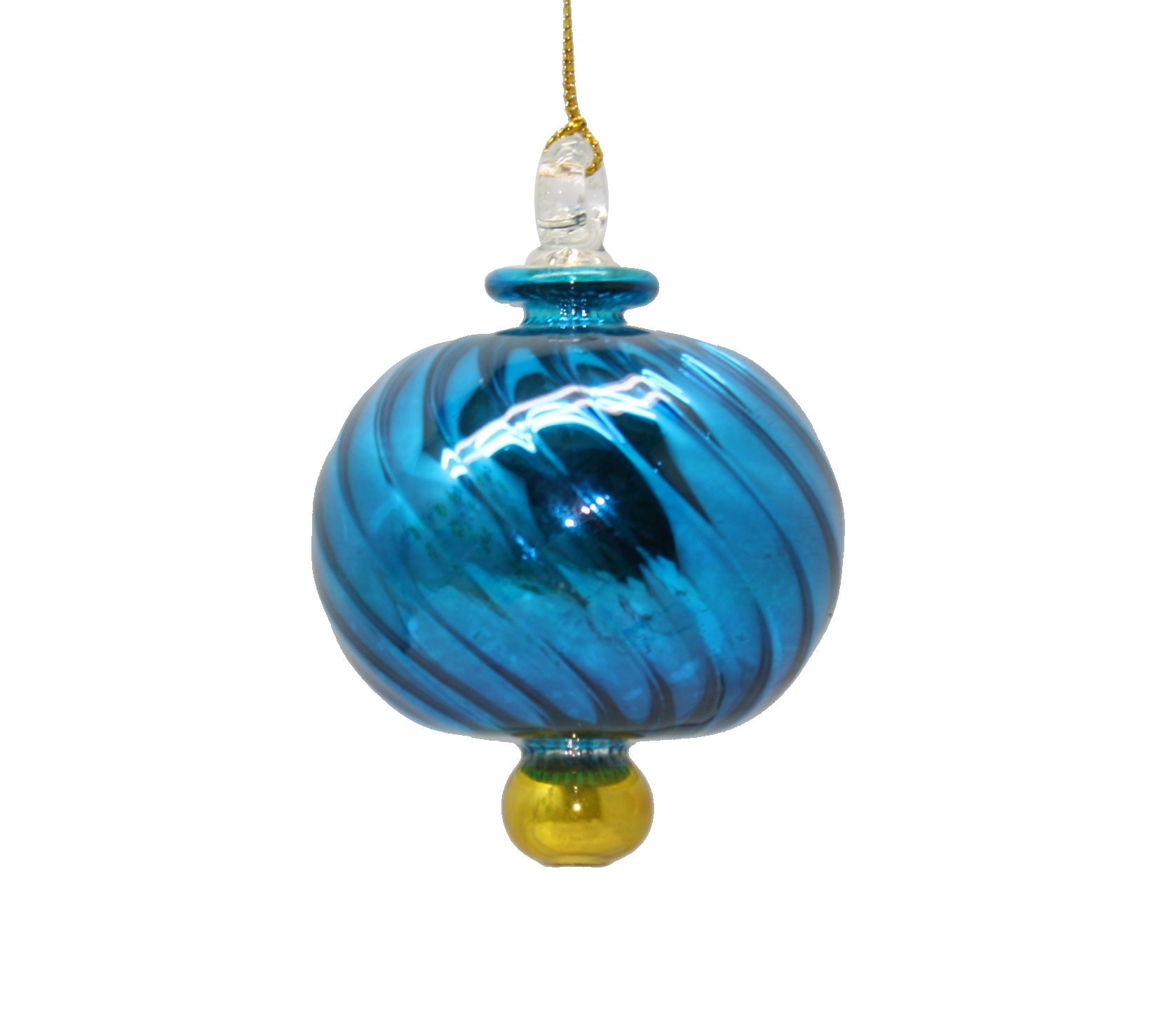 Shiny and Cute Egyptian Glass Ribbed Ball - Ball
