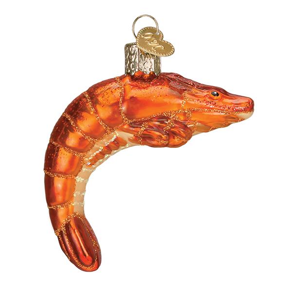Shrimp Glass Ornament