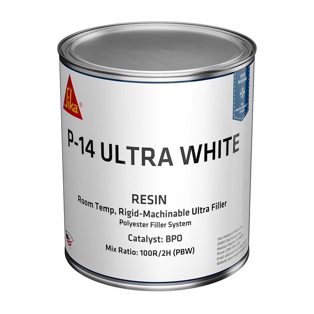 Sika SikaBiresin® AP014 Polyester Fairing Compound White Base Quart Can BPO Hardener