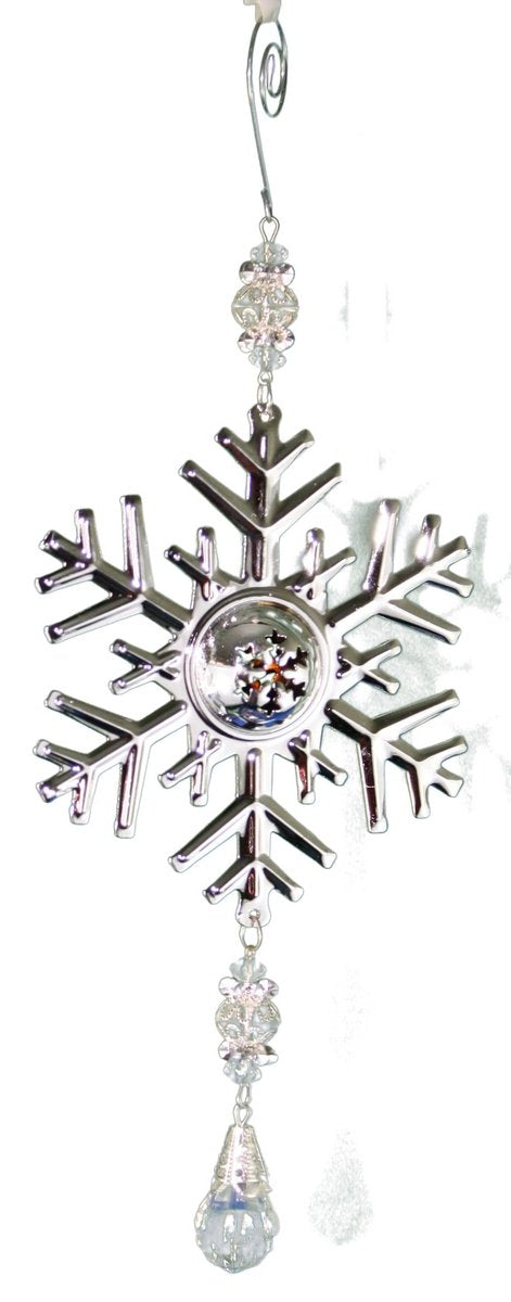Silver Snowflake with Dangles - Thick