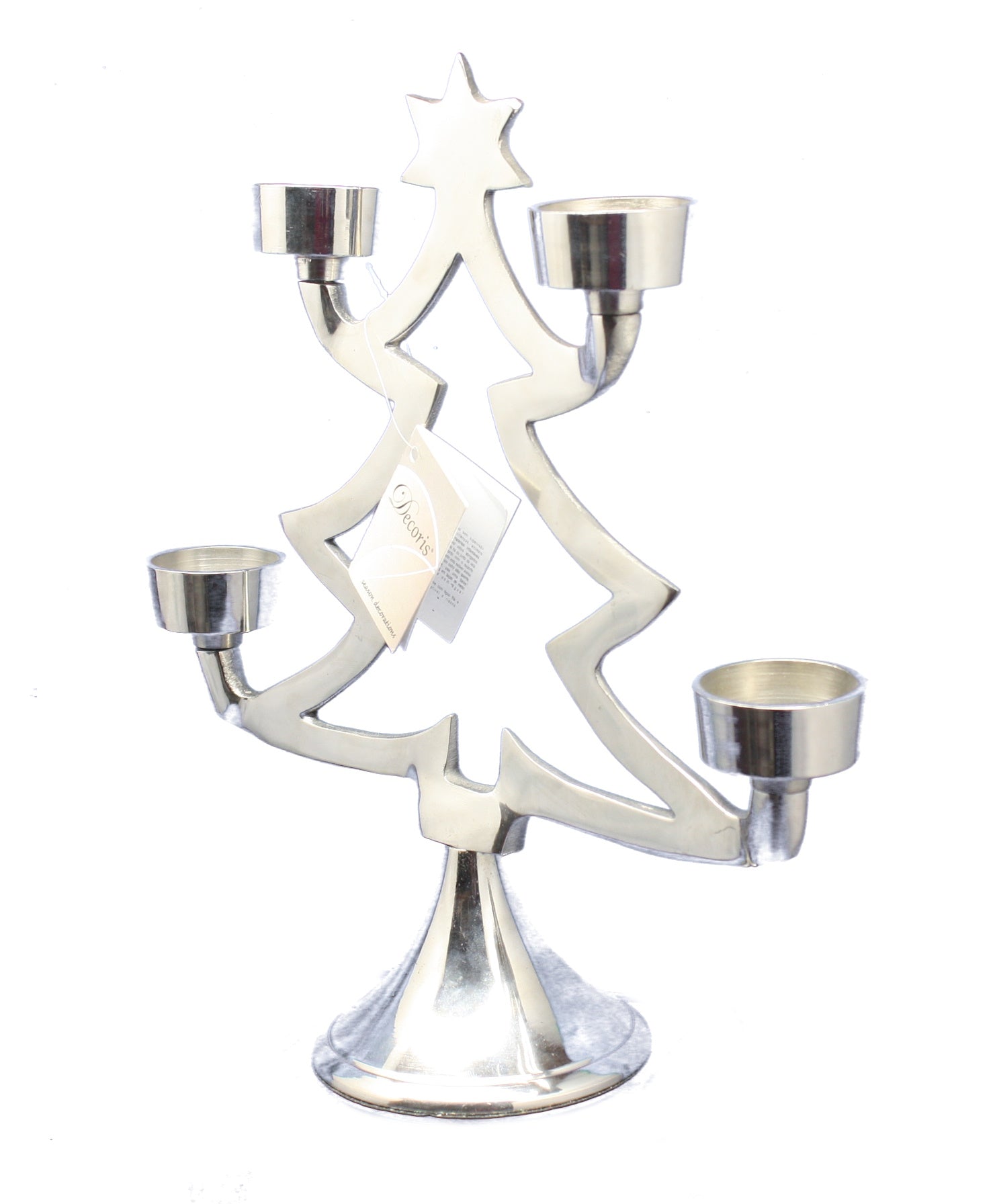 Silver Tree Tealite Holder