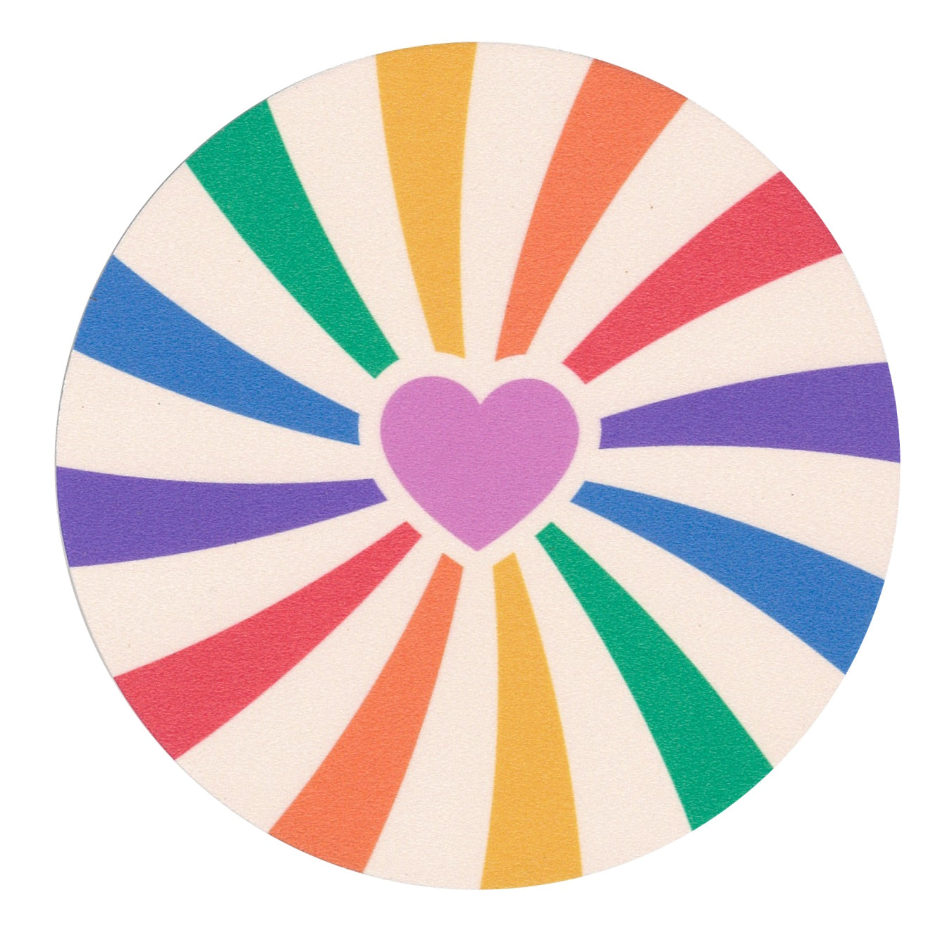 Sip Sip Hooray Coaster - Heart Striped Beach Ball