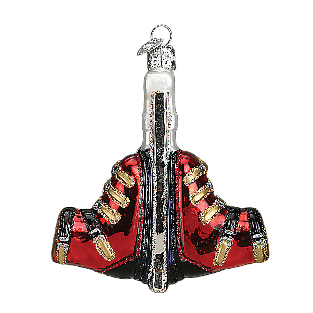 Ski Boots Glass Ornament