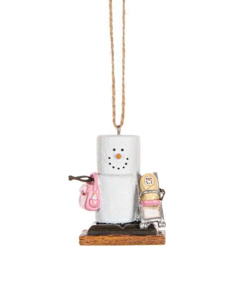 S'mores Baby Ornament - Pink
