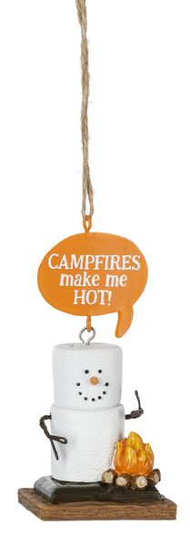 S'mores Campfire Ornament - Campfires make me Hot!