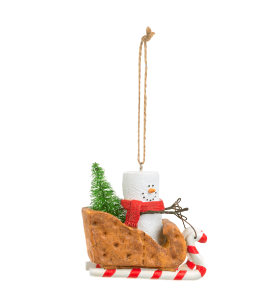 S'mores Graham Cracker Sled Ornament