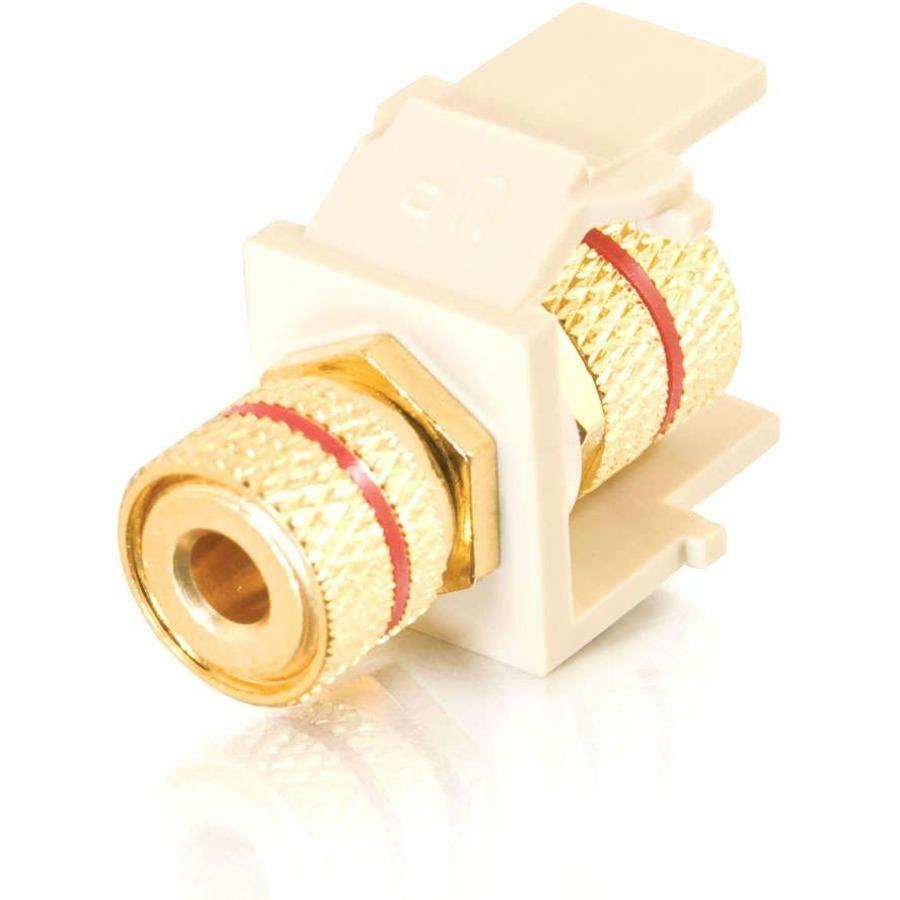 Snap-In Red Banana Jack Keystone Insert - Audio Connector Module | C2G 28740