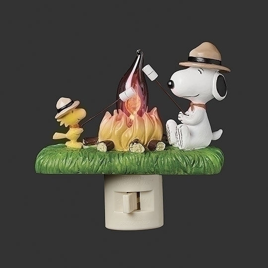 Snoopy and Woodstock Campfire Night Light