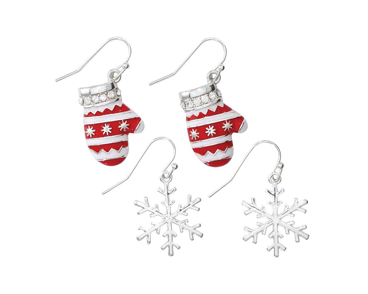 Snowflake And Mitten - Earring Set
