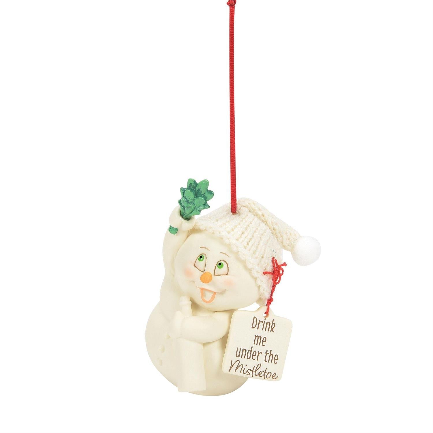 Snowpinions Drink Me Under The Mistletoe Hanging Ornament