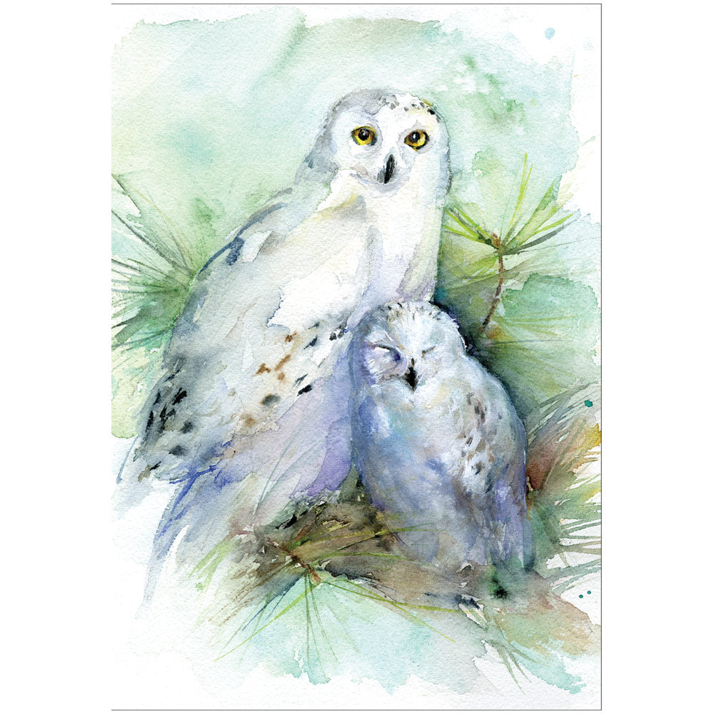 Snowy Owls Greeting Card