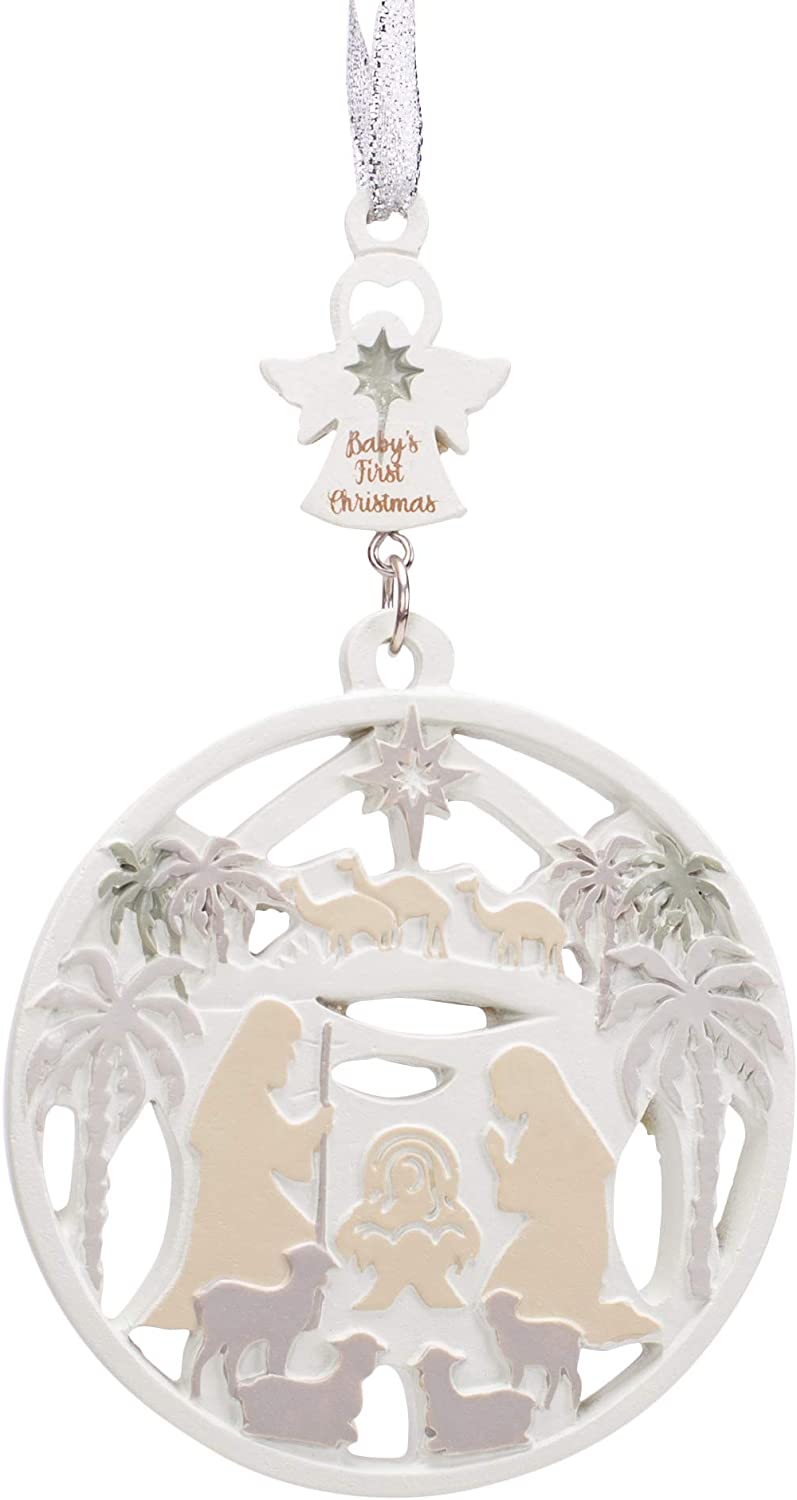Soft White Angel Nativity Ornament - Baby's First