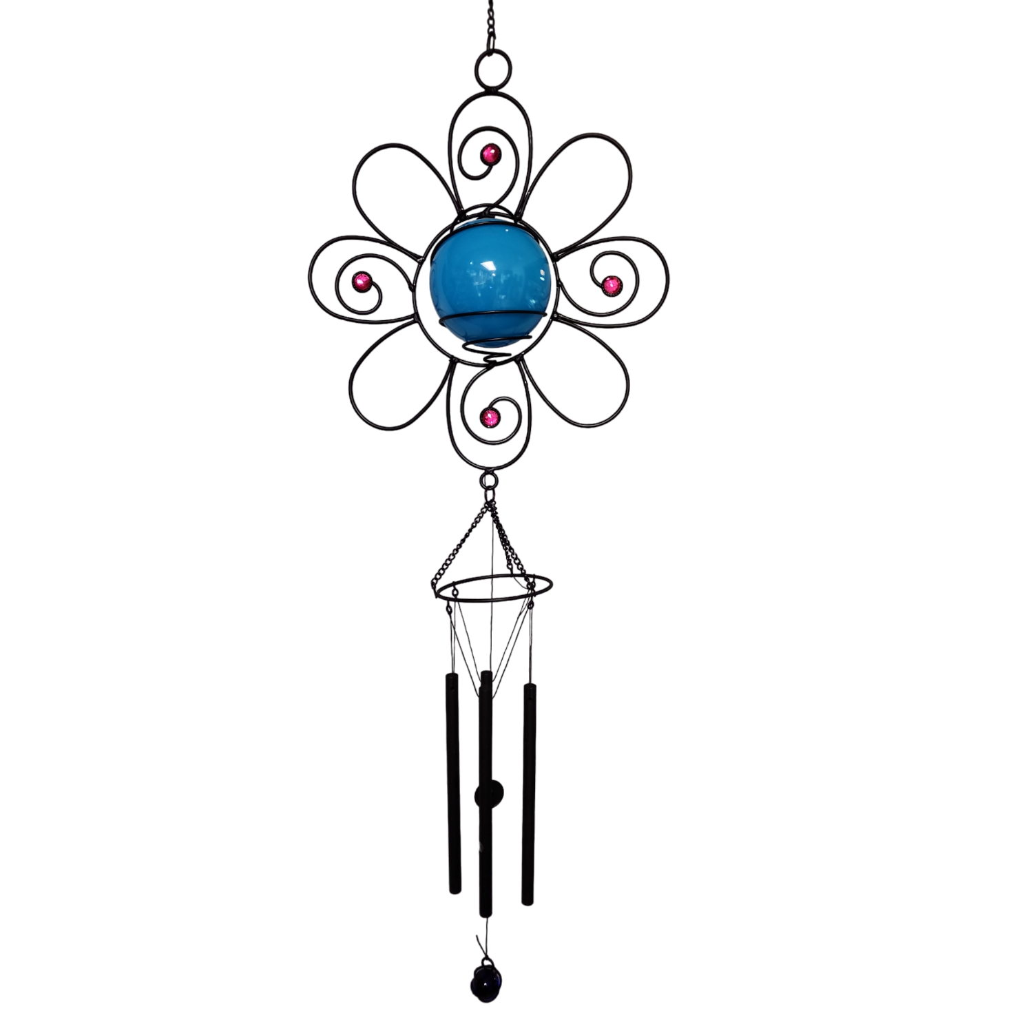 Solar LED Lighted Wind Chime - Flower