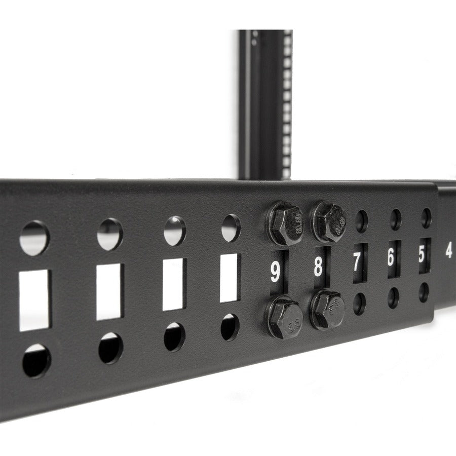Solidrack 12U Open Frame Rack,4-Post Adjustable Depth Rack -Black