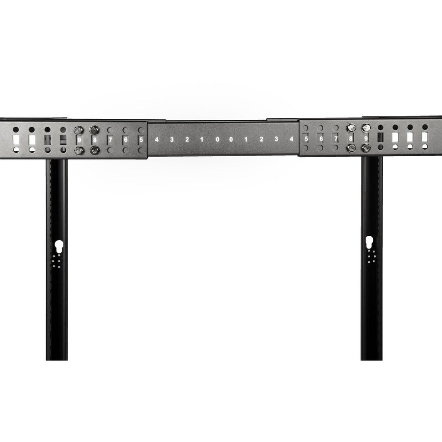 Solidrack 12U Open Frame Rack,4-Post Adjustable Depth Rack -Black