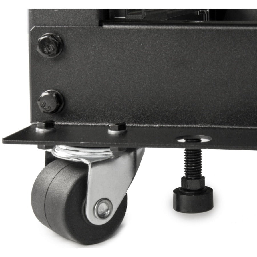 Solidrack 25U Open Frame Rack,4-Post Adjustable Depth Rack -Black