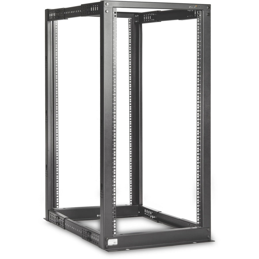 Solidrack 25U Open Frame Rack,4-Post Adjustable Depth Rack -Black