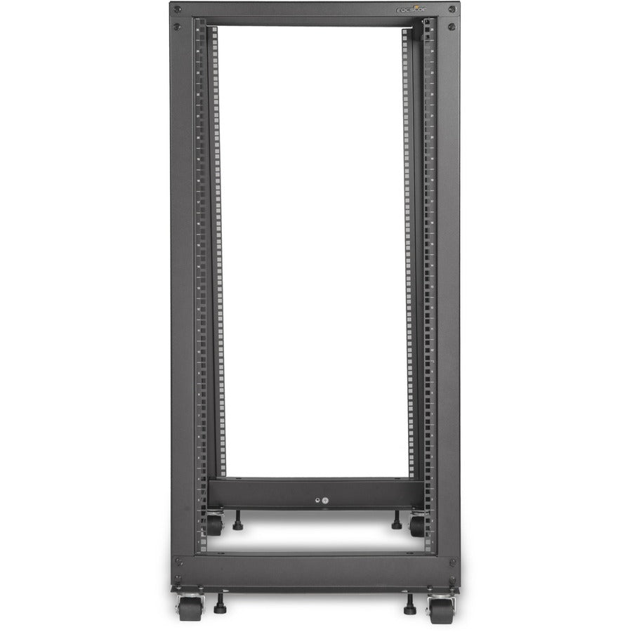 Solidrack 25U Open Frame Rack,4-Post Adjustable Depth Rack -Black