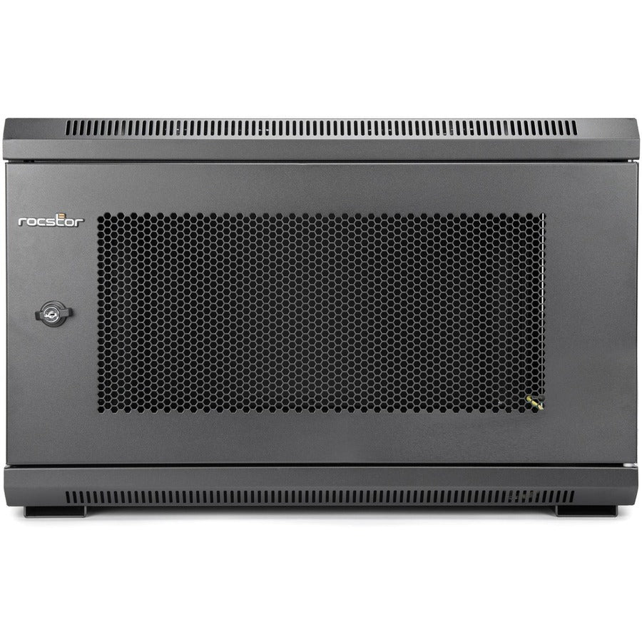 Solidrack 6U Wall Mount Rack,Vented Enclosure - Assembled -Black