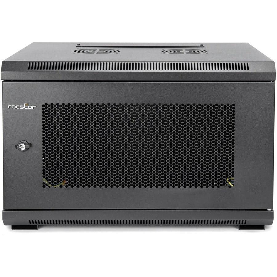 Solidrack 6U Wall Mount Rack,Vented Enclosure - Assembled -Black