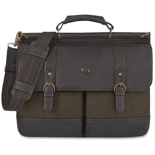 Solo Executive Carrying Case (Briefcase) for 15.6 iPad Notebook - Brown" EXE3363