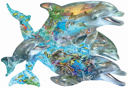 Song of the Dolphins Shaped Puzzle