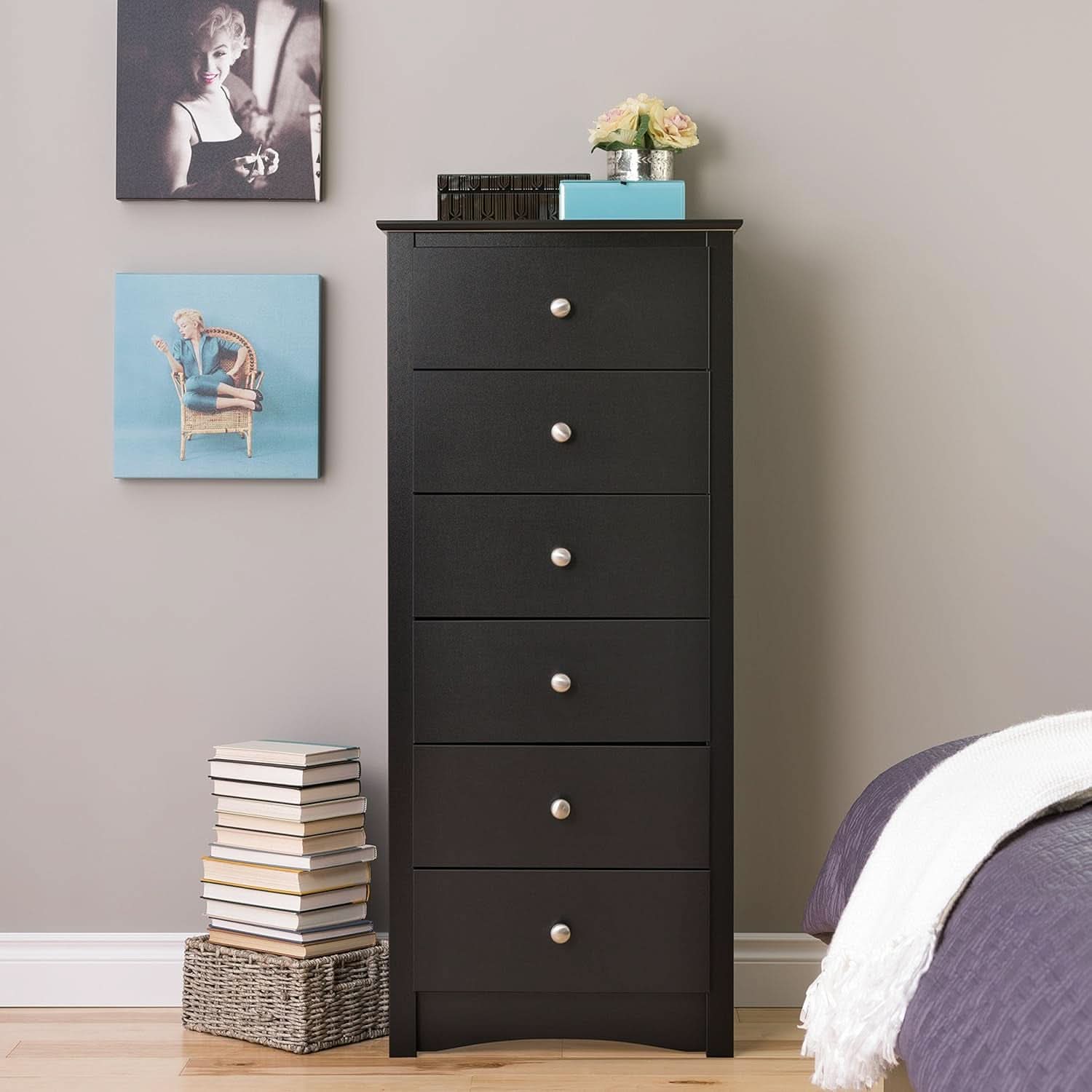 Sonoma 6 Drawer Dresser Black For Bedroom Organization