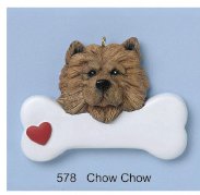Special Breed Dog Bone Ornament - Chow Chow