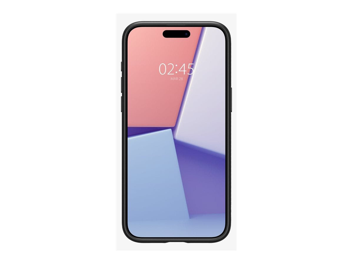 Spigen Liquid Air - Back cover for cell phone - thermoplastic polyurethane (TPU) - matte black - for Apple iPhone 15 Pro ACS06704