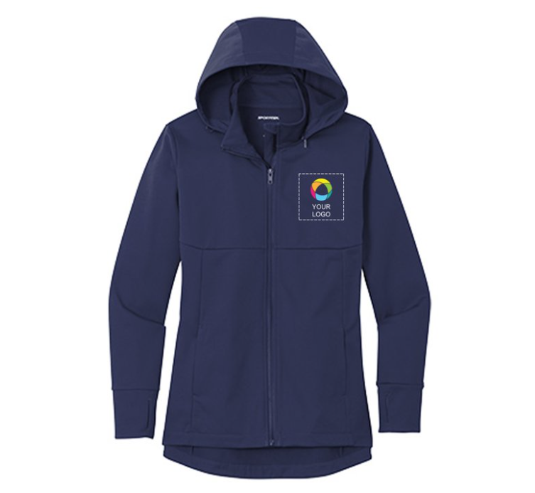 Sport-Tek® Women’s Hooded Softshell Jacket – Sleek, Stretchy, and Built for All-Weather Action