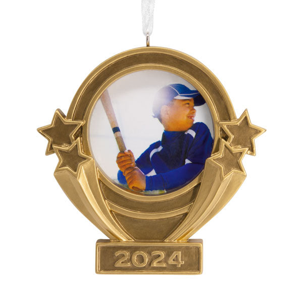 Sports Dated Photo Holder Ornament