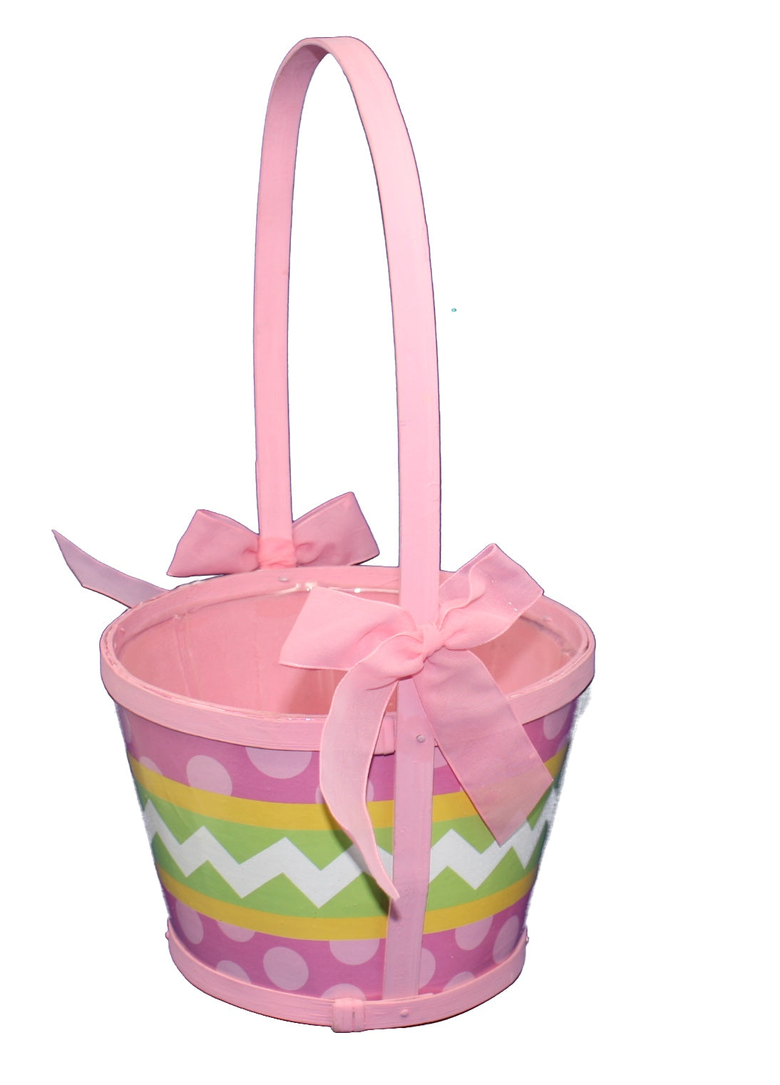 Springtime Basket Chevron Stripes - Pink