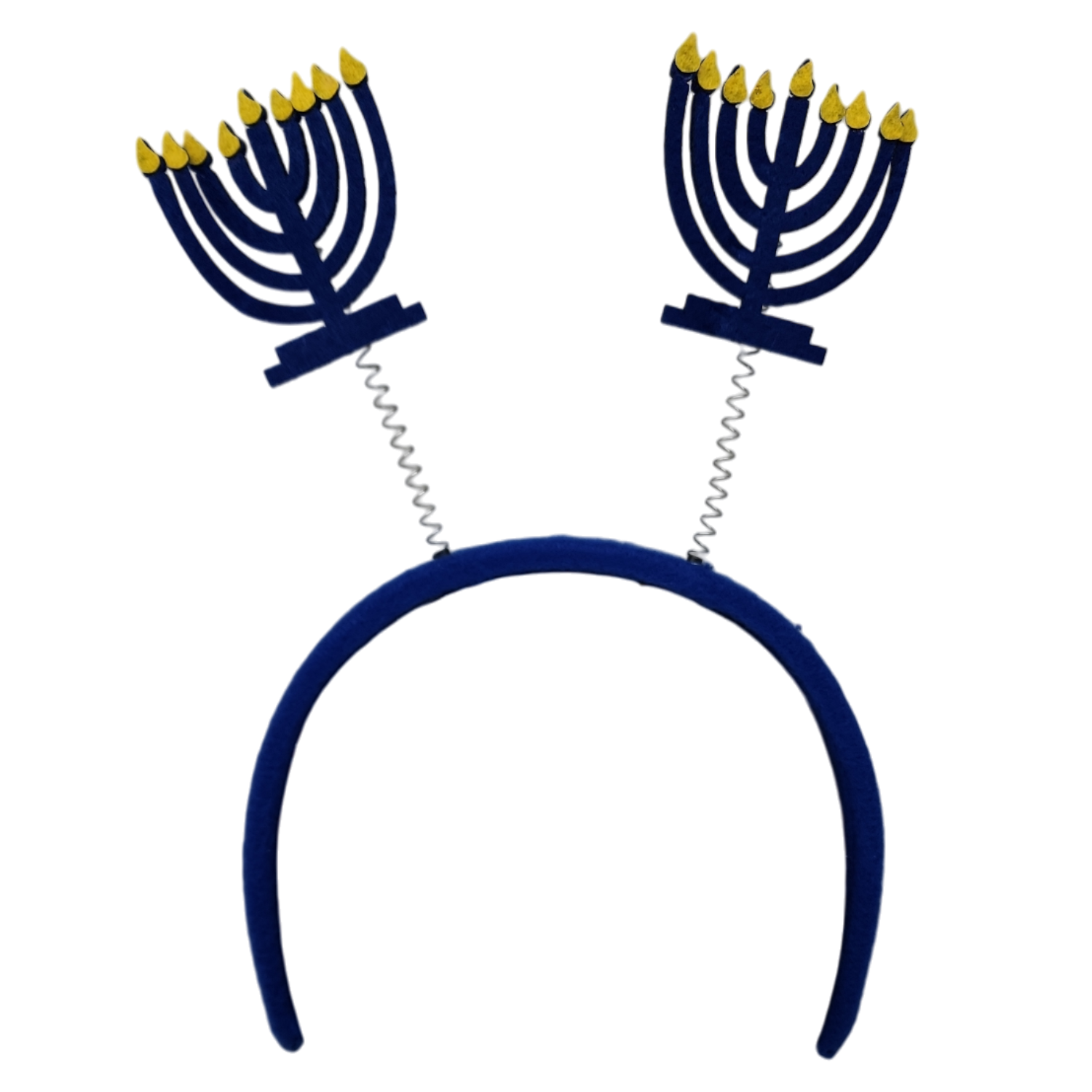 Springy Headband with Felt Menorah