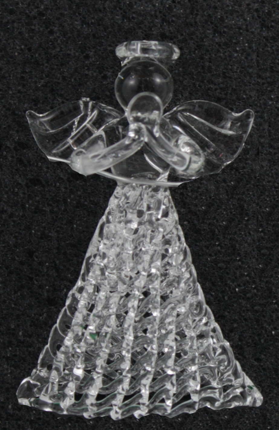 Spunglass Ornament - Clear Angel Praying