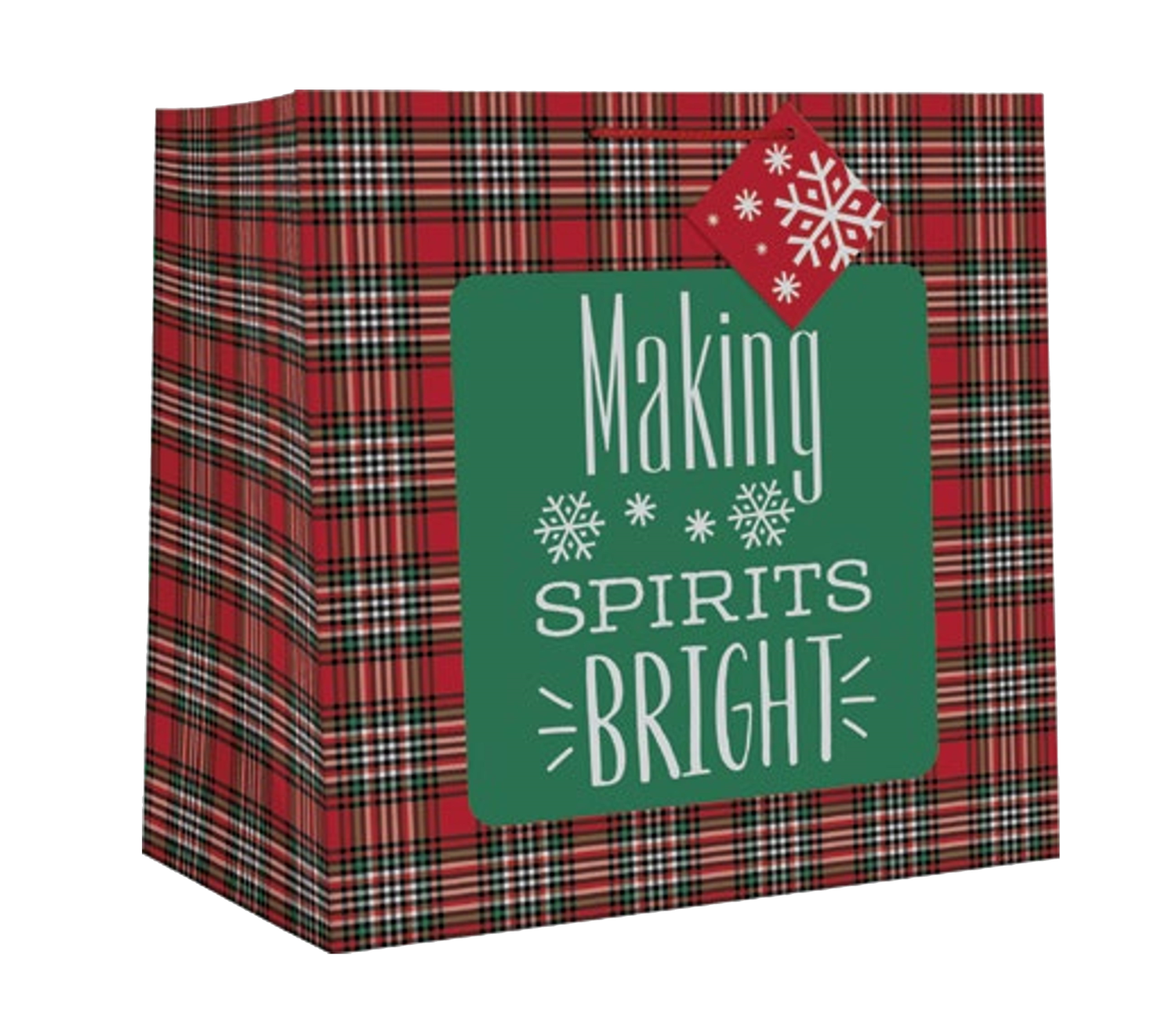 Square Jumbo Gift Bag - Spirits Bright