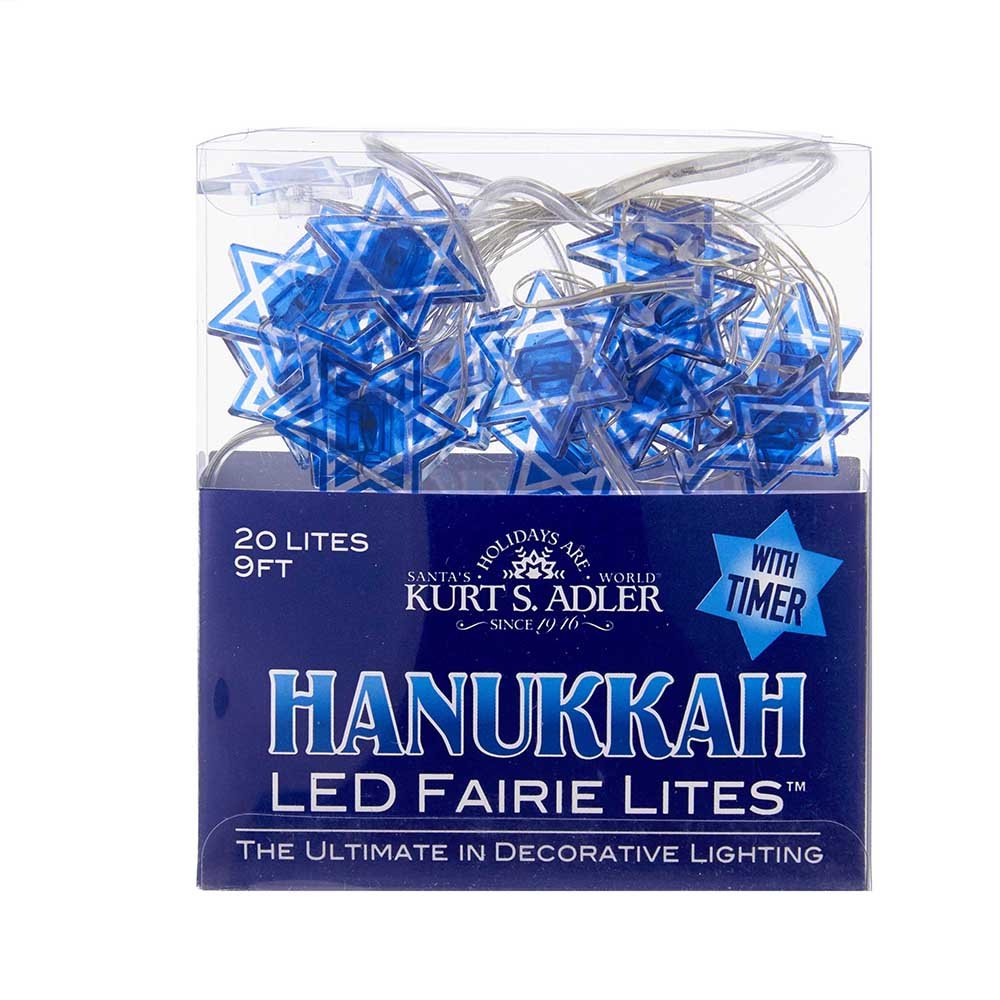 Star Of David Led Fairy Lights - 20 Lights - 9 Feet long