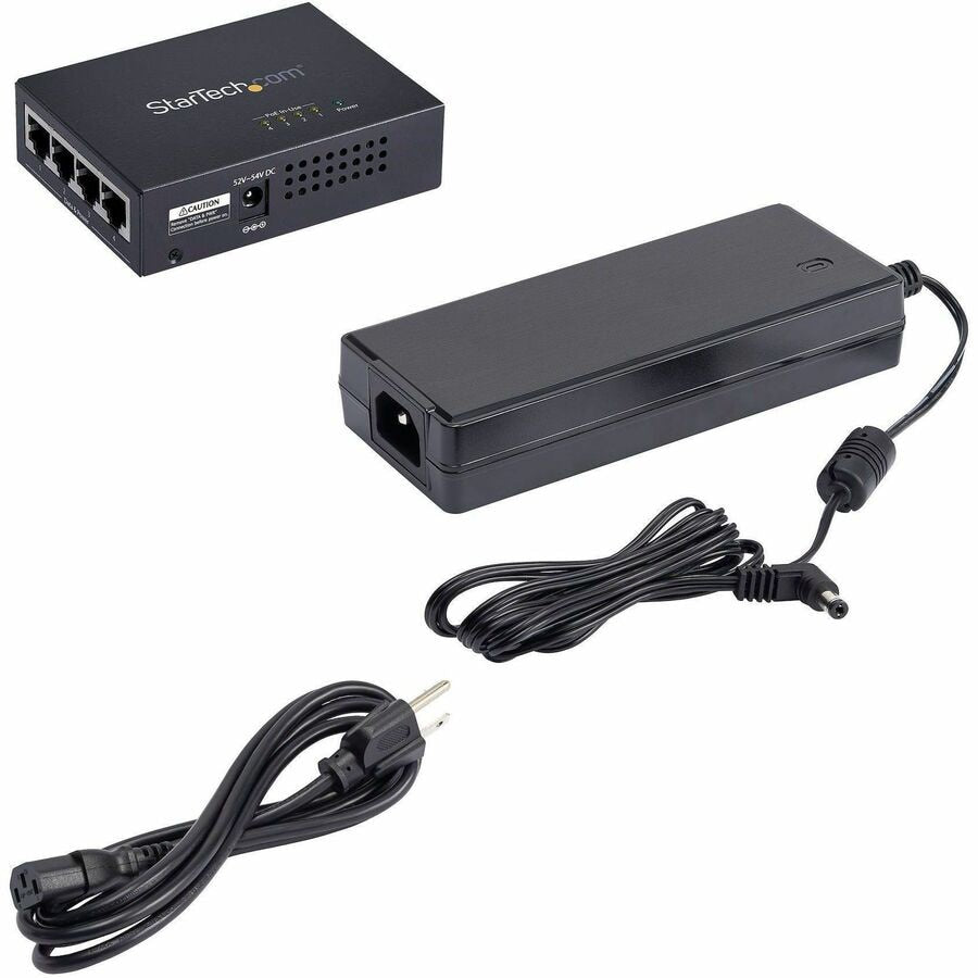 StarTech POEINJ4G-US 4-Port Gigabit PoE+ Midspan Hub for Professionals