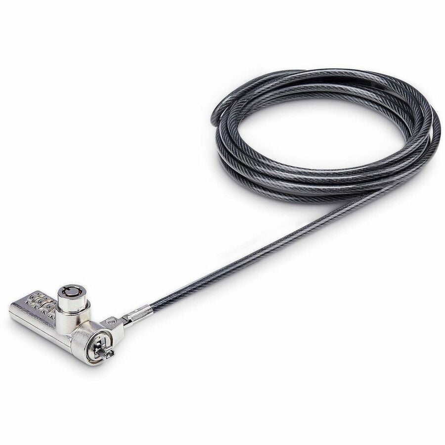 StarTech.com 10-Pack Dual-Access Laptop Lock, 6.5ft (2m) Keyed Alike and Combination DUALKA10-LAPTOP-LOCK