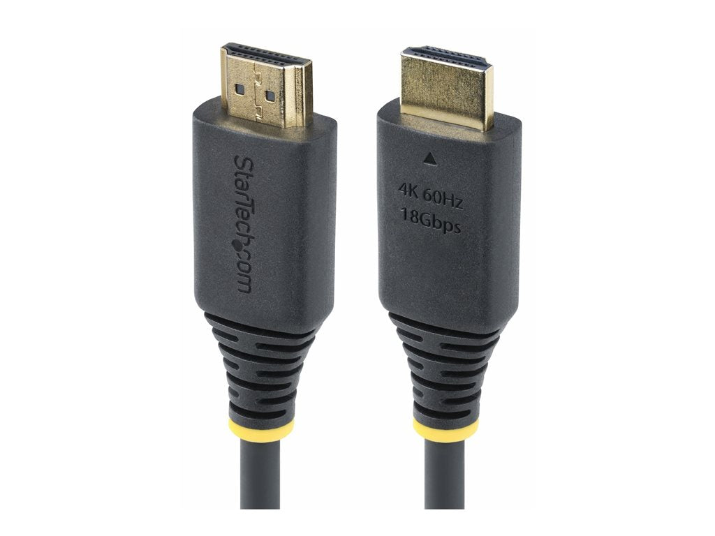 StarTech.com 1ft (30cm) High Speed HDMI Cable, 4K60Hz - High Speed - HDMI cable with Ethernet - HDMI male to HDMI male - 1 ft HDMI2-CABLE-4K60-1F