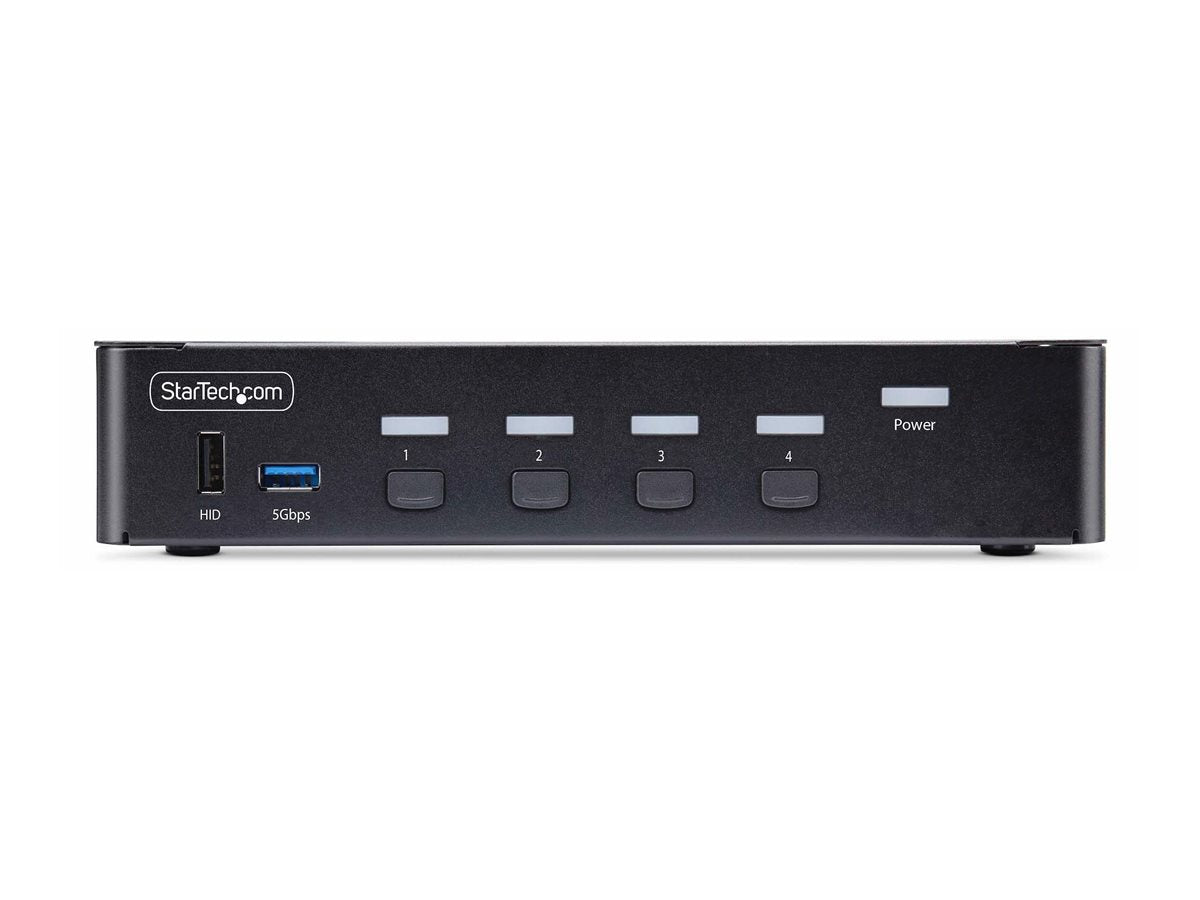 StarTech.com 4-Port DisplayPort 1.4 KVM Switch, 8K 60Hz / 4K 144Hz, 2x USB 3.0 Ports, 4x USB 2.0 Ports, Hotkey Switching, TAA D86A2-4-PORT-8K-KVM